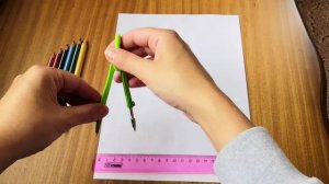 Рисуем цветок с помощью циркуля