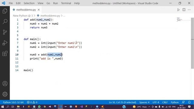 Python [Methods, Global and Local Variables]