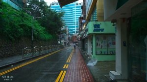 It's raining on Hongdae Street Seoul _ Walking Tour _ Rain Ambience Sounds