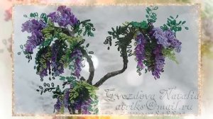 Цветы из бисера  Глициния