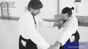 АЙКИДО. Урок 7.6.4:  Суми отоши омоте (Риоте дори)