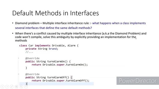 Java 8: Default & Static Methods in an Interface  - Theory & Coding