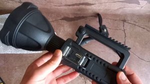 Фонарь прожектор дальнобойный мощный дальность луча до 1 км. MULTIFUNCTIONAL SEARCHLIGHT W590