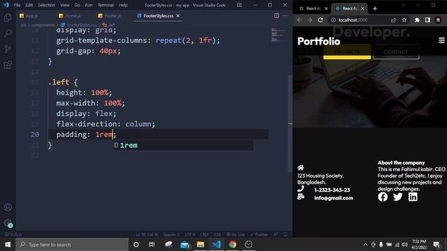 React Portfolio Website Tutorial From Scratch | Responsive Portfolio Website Using React JS