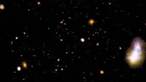 Hubble Telescope Ultra Deep Field View 3D