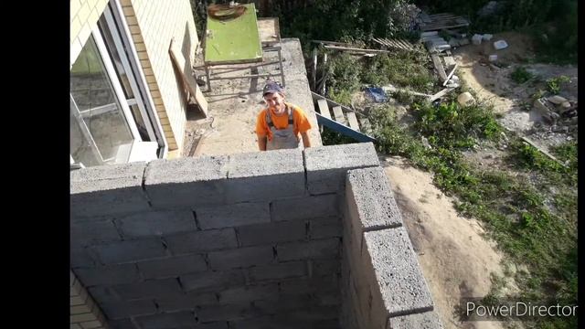 Строим Гараж на 2 машины 13/8 из блока  своими_руками