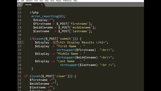 HTML Forms Input and Display in PHP