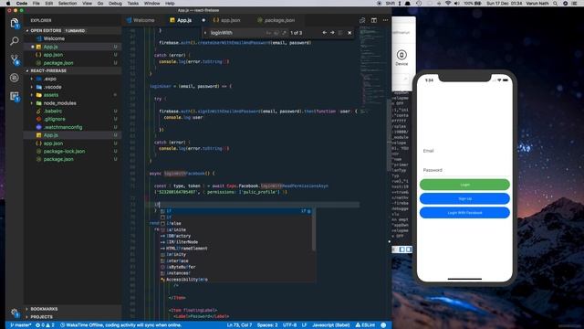 React Native + Firebase | #3 Facebook Login | Expo смотреть онлайн