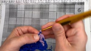 Двухсторонний ЖАККАРДОВЫЙ узор "Гусиные лапки", Вязание КРЮЧКОМ crochet pattern (Узор № 414)