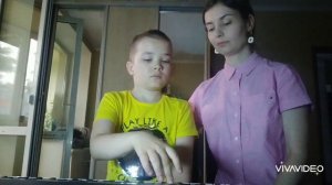 Учимся и играем на пианино с Даней. Королькова И.С., "Крохе-музыканту", нотка Ре, "Кошкин Дом".