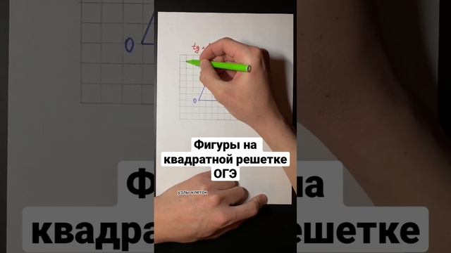 Фигуры на квадратной решетке. Найдите тангенс угла аов. Задание 18 ОГЭ #математика #геометрия #огэ