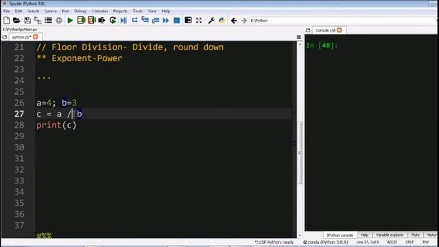 8. Python Operators | Basic and Advanced Arithmetic Operators | Assignment Operators