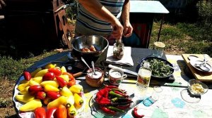 Жареный перец с петрушкой и чесноком . Перец на зиму БЕЗ СТЕРИЛИЗАЦИИ!!! Заготовка лета.