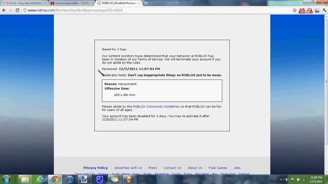 ROBLOX: Mini mike 111 Banned 2006 Account смотреть онлайн