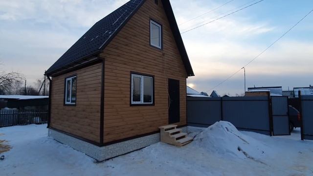 Каркасный дачный дом 5х5м от компании Лесное раздолье Омск