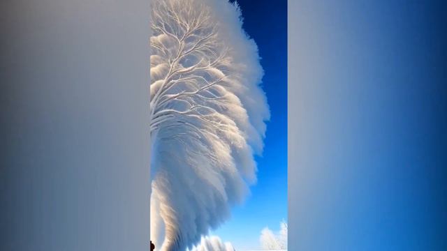 Большая кошка в зимнем лесу. смотреть онлайн