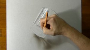 Drawing of a simple glass - How to draw 3D Art