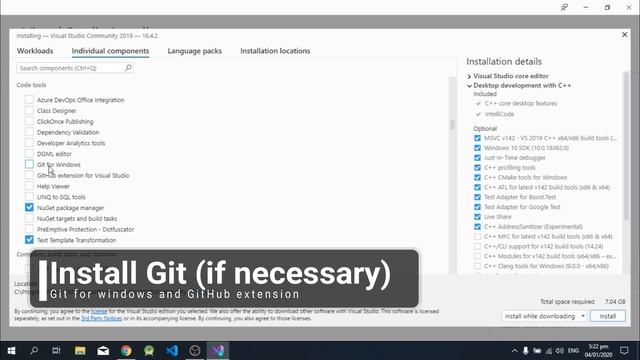 Visual Studio Community 2019 | Windows 10 Install | C++ смотреть онлайн