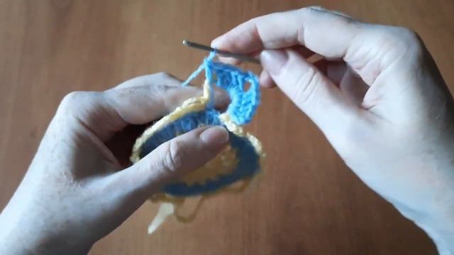 КВАДРАТНЫЙ МОТИВ КРЮЧКОМ ДЛЯ ПАЛАНТИНА // Square crochet motif.