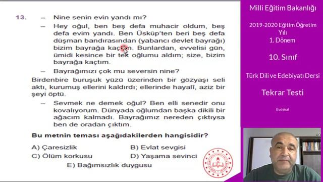 10. Sınıf Türk Dili ve Edebiyatı 1. Dönem Tekrar Soruları смотреть онлайн