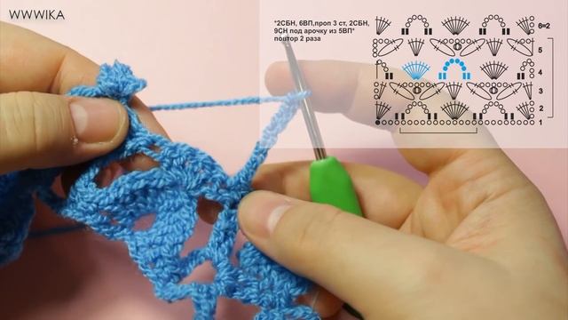 Как связать шарф снуд крючком #шарф_крючком #вязание Вяжем по схемам