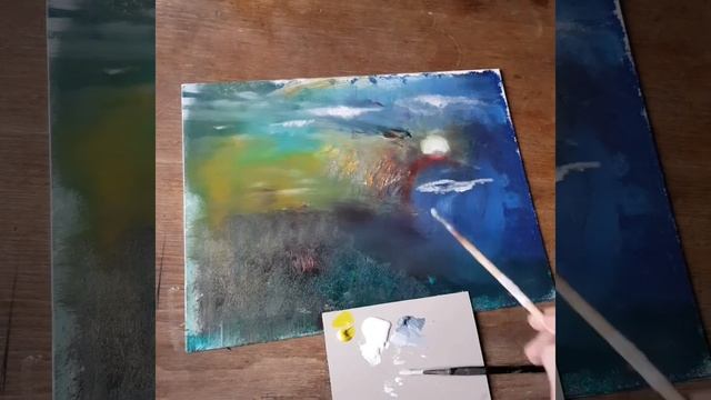 Картина акрилом. Картина акриловыми красками. Acrylic painting. Видео уроки рисования акрилом.