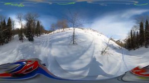 Фрирайд в долине реки Тесная - Панорамное VR видео в формате 360° - Горы - Природа