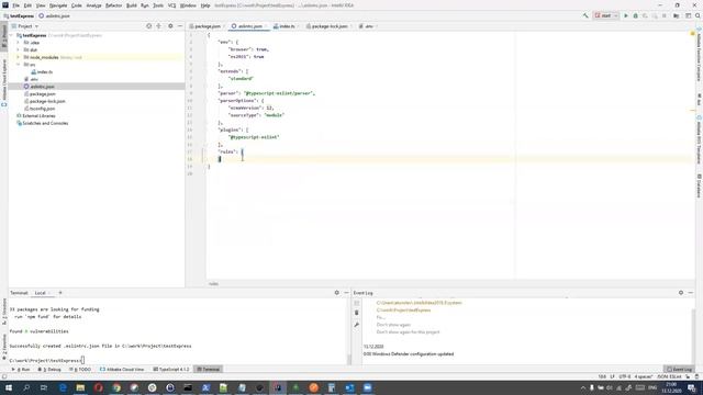 3. Добавление log4js и eslint к приложению на node.js смотреть онлайн