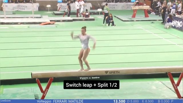 Angela Andreoli ?? - New HUGE 14,000 Beam routine - 2024 1st Serie A - Trave