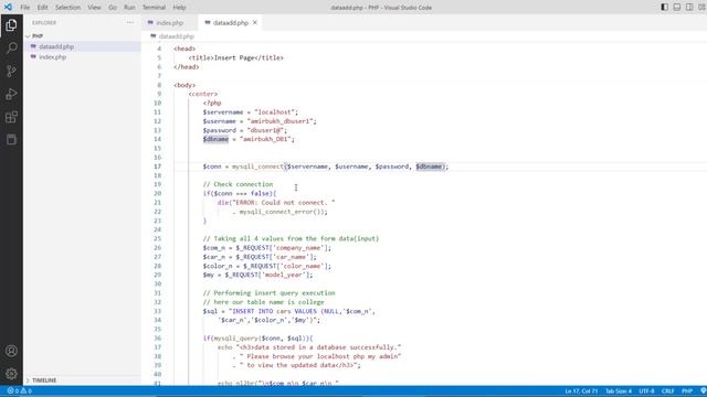 Connect to phpMyAdmin SQL table using PHP and HTML form | phpMyAdmin | SQL | PHP | HTML Form | SQL