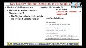 Key Factory Method Operators in the Single Class