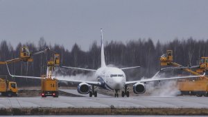ДЕАЙСИНГ И ВЗЛЕТ Боинга  а/к "НОРДСТАР" | споттинг в Домодедов