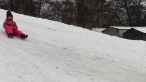 VLOG Катаемся на санках с горок
