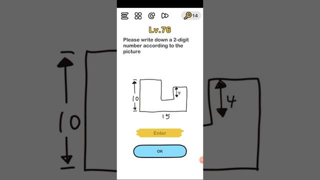 Brain out level 76 Please write down a 2-digit number according to the picture Walkthrough