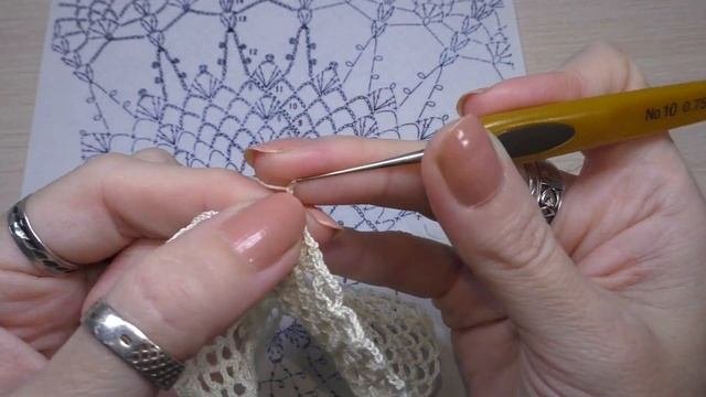 Нежнейшая ажурная салфетка часть 2.