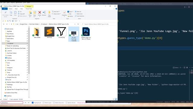 Use MIMETYPES library to return file mimetype in Python