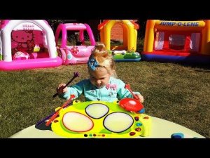 ✿ Кваквафон Battat Диана ИГРАЕТ НА БАРАБАНАХ как Фиксики Барабан Новые Игрушки Баттат Drum New Toys