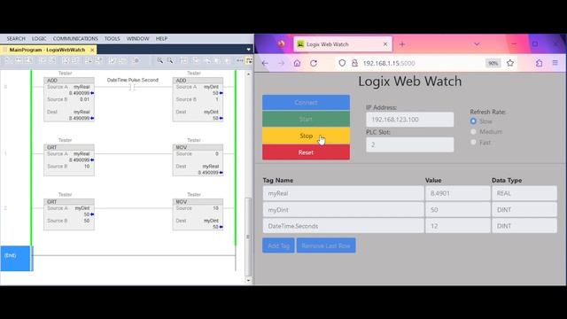 Web-Based Logix Watch Window смотреть онлайн
