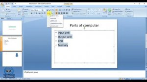 MS PowerPoint - Introduction slide creation and home tab (Malayalam)