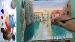 Painting Tutorial on HOW TO PAINT Floating City of Venice in Acrylics