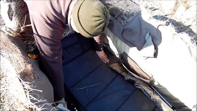 Маскировка лежачего скрадка DUCK EXPERT Профи и Хантер и подготовка к охоте на гусей