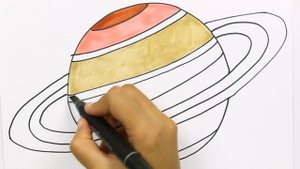 Как нарисовать Сатурн | Раскраски детей HD | Рисование и окраска