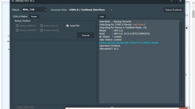 Honor 10i HRY-LX1 Frp / Удалить гугл аккаун / UMT смотреть онлайн