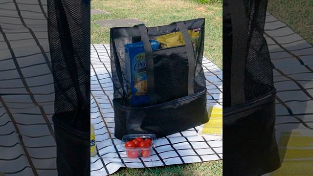 710-038-B Сумка для отдыха и кемпинга 2в1 с термо отсеком (черный) смотреть онлайн