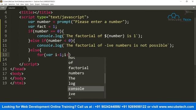 JavaScript Find the Factorial of a Number Programs - Explained | JavaScript Program