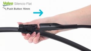 Установка дворников Valeo Silencio Flat - Push Button 16mm