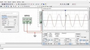 Use of Function Generator and Waveform on Oscilloscope CRO in Multisim, #Multisim, #BasicElectronic