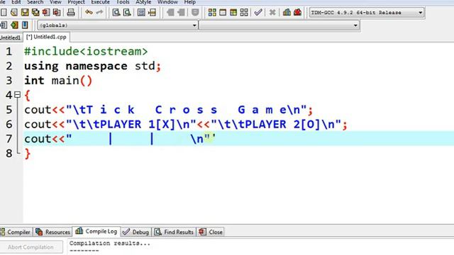 #1 Tick Cross Game project  using C++|Lec #1 | Tic tac Toe game code project | tic tac 2 player