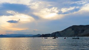 Июльский закат в бухте Провато. Орджоникидзе.