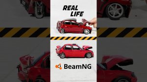 Разбил машинку в реале и сравнил повреждения VS BeamNG Drive #shorts